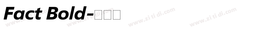 Fact Bold字体转换
